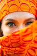 Monogram Desen Şal / Orange