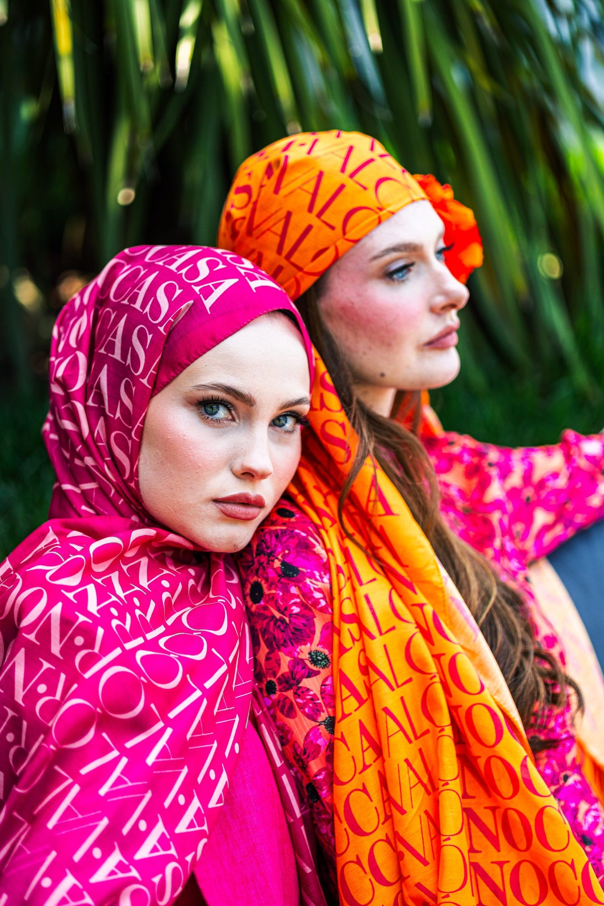 Monogram Desen Şal / Orange
