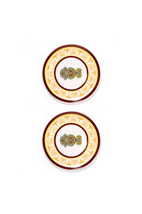Mystic İndia Burgundy Servis Tabak (2'li Set)