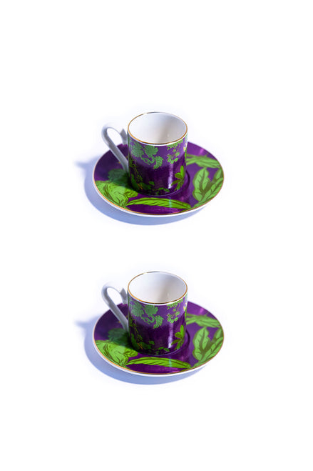 Signature Purple Kahve Fincanı (2'li Set)