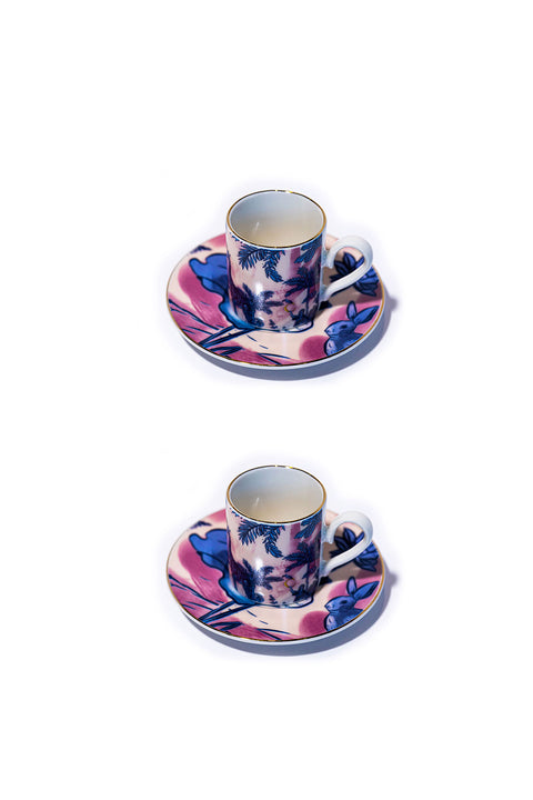 Signature Pink Kahve Fincanı (2'li Set)