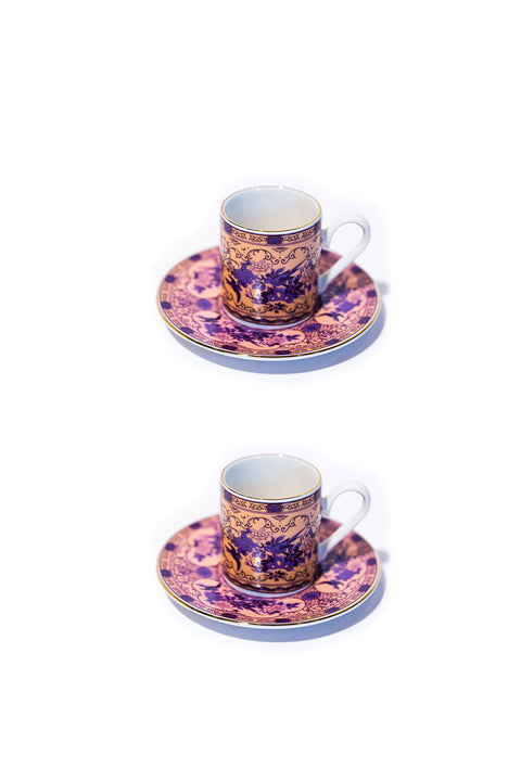 Eternal Lilac Rose Kahve Fincanı (2'li Set)