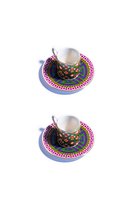 Think Pink Orient Bloom Kahve Fincanı (2'li Set)