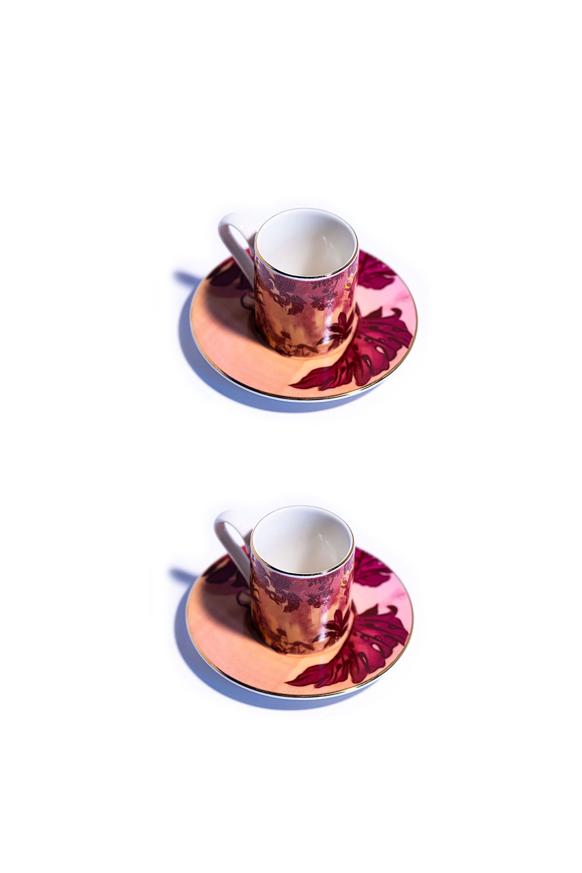 Signature Burgundy Kahve Fincanı (2'li Set)