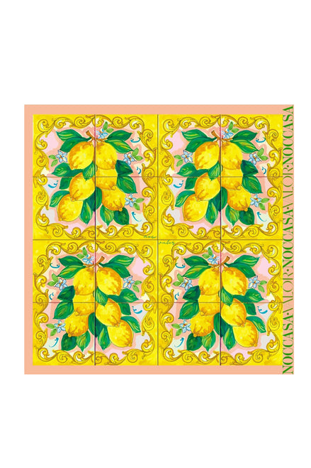 Limone Rosa Desen Eşarp