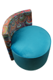 Aquarelle Sırt Destekli Kadife Puf