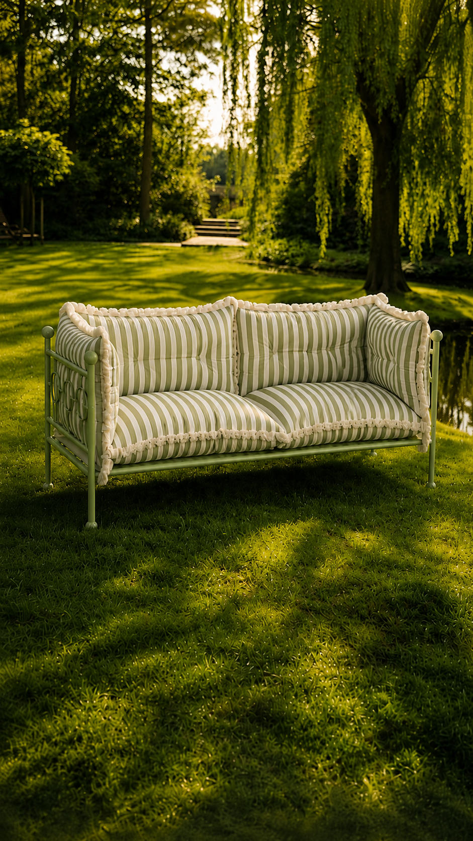 Linda Outdoor Green Çift Kişilik Koltuk