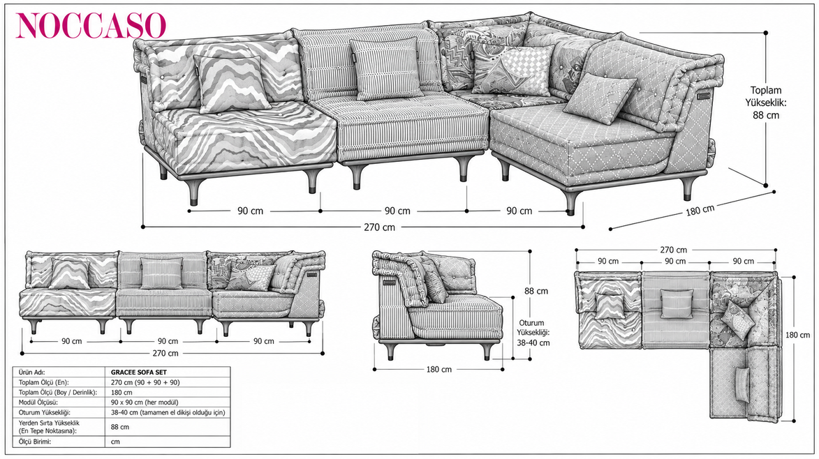 Gracee Sofa Set
