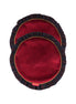 Burgundy Velvet Amerikan Servis (2'li Set)