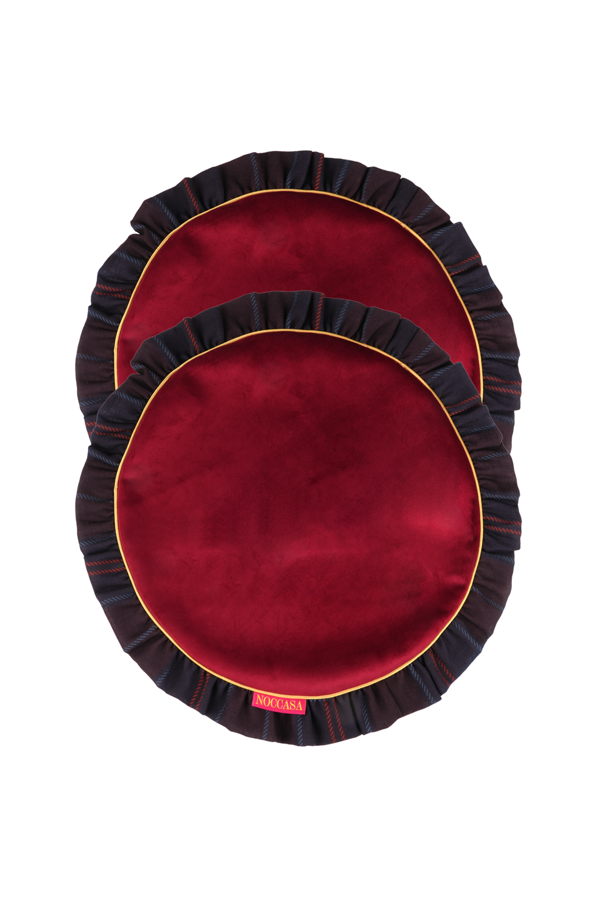 Burgundy Velvet Amerikan Servis (2'li Set)