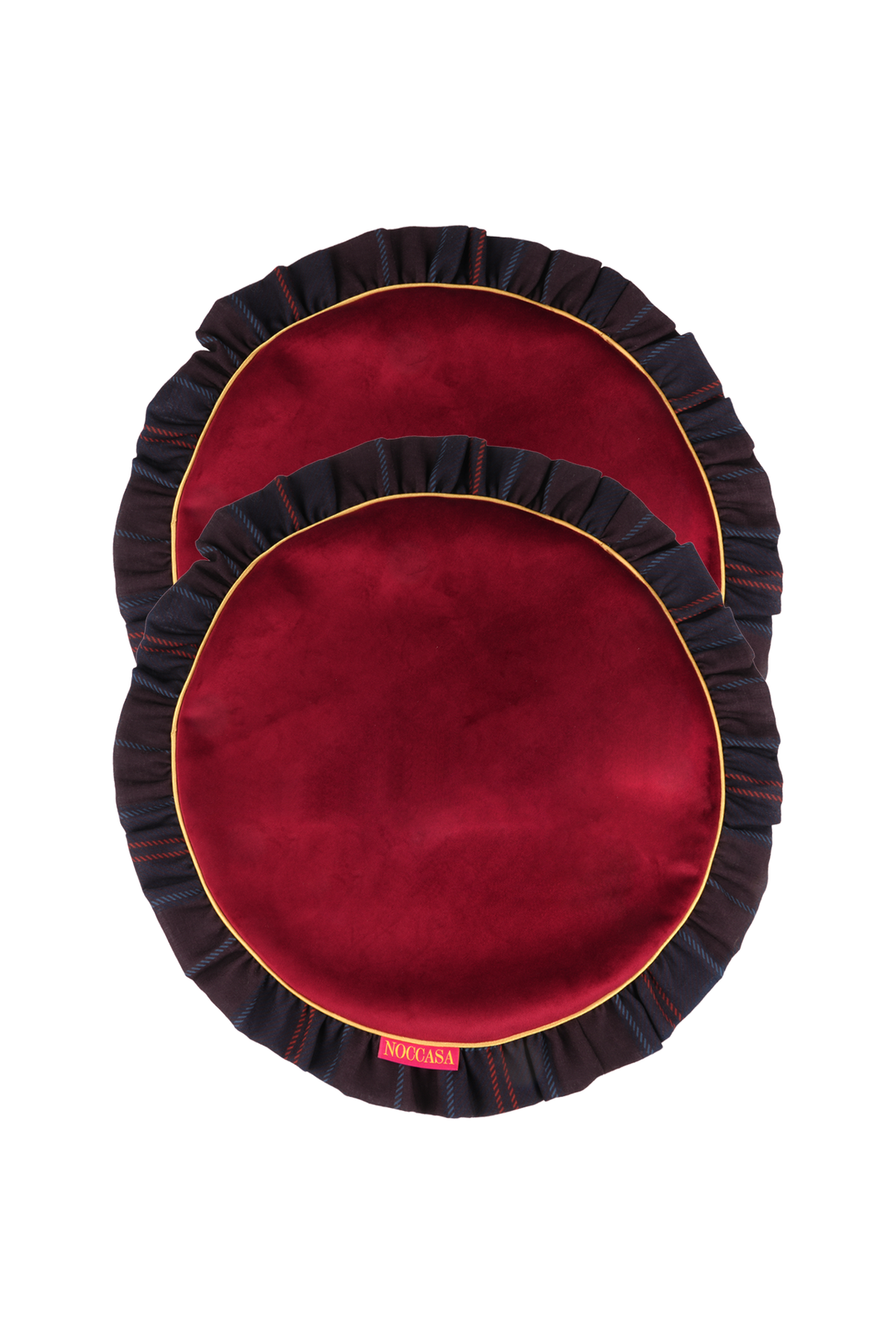 Burgundy Velvet Amerikan Servis (2'li Set)