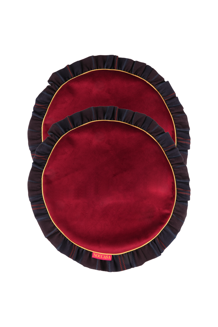 Burgundy Velvet Amerikan Servis (2'li Set)