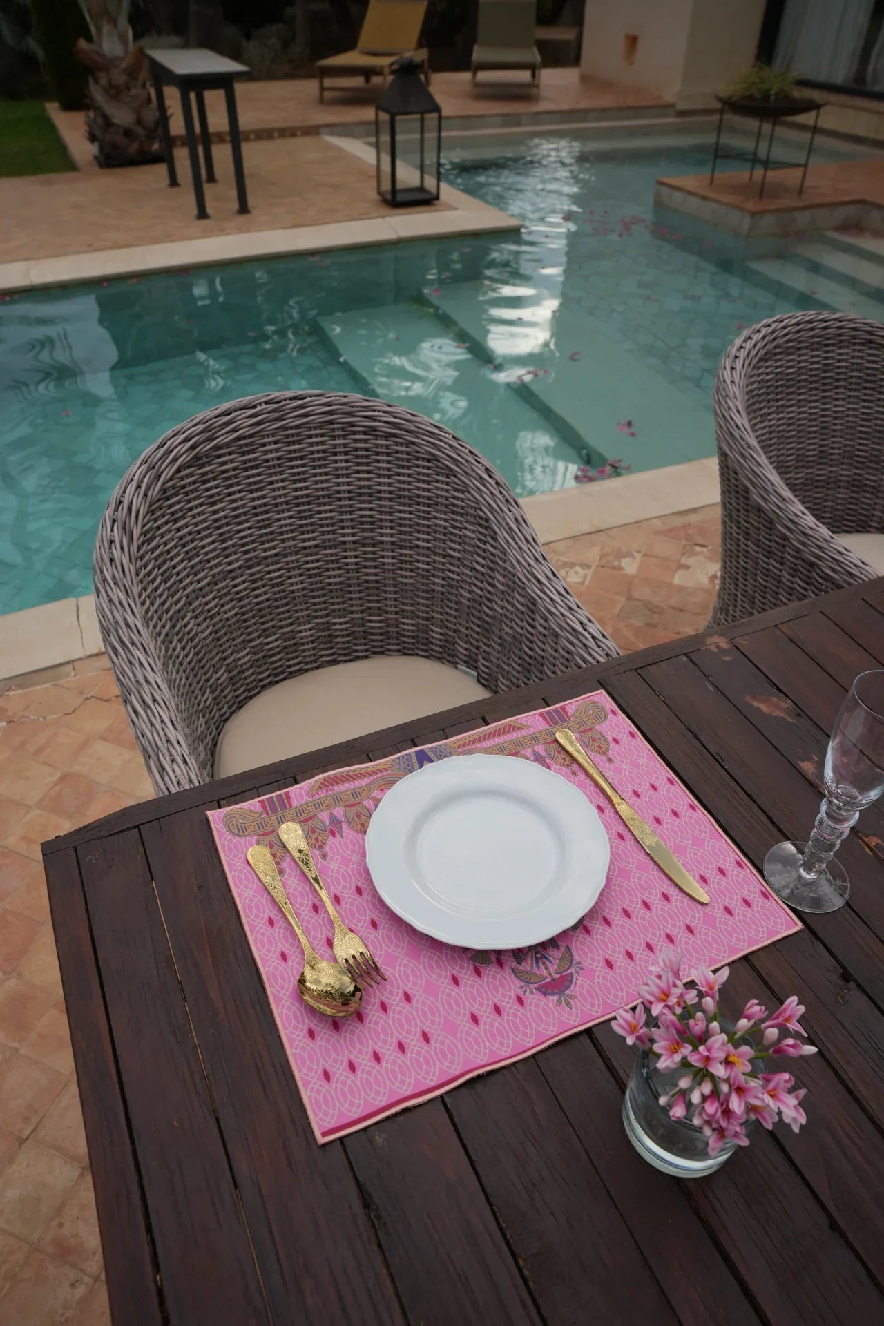 Royal Bloom Amerikan Servisi Pembe (2'li Set)