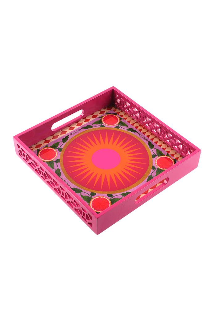 Sole Rosa Kare Ahşap Tepsi