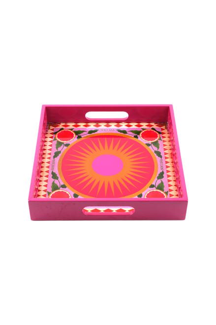 Sole Rosa Kare Ahşap Tepsi