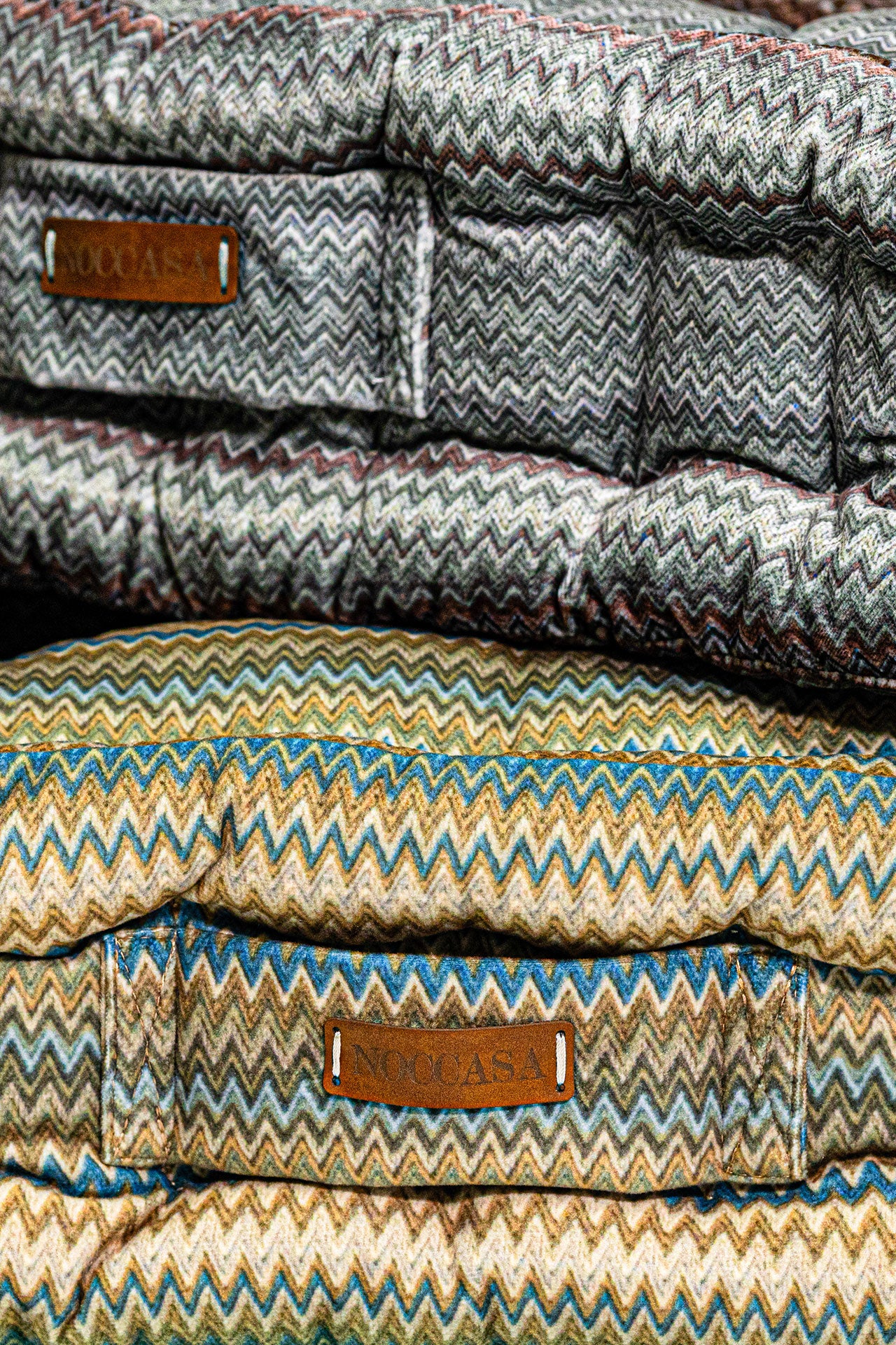 Zigzag Bisküvi Minder - Mavi