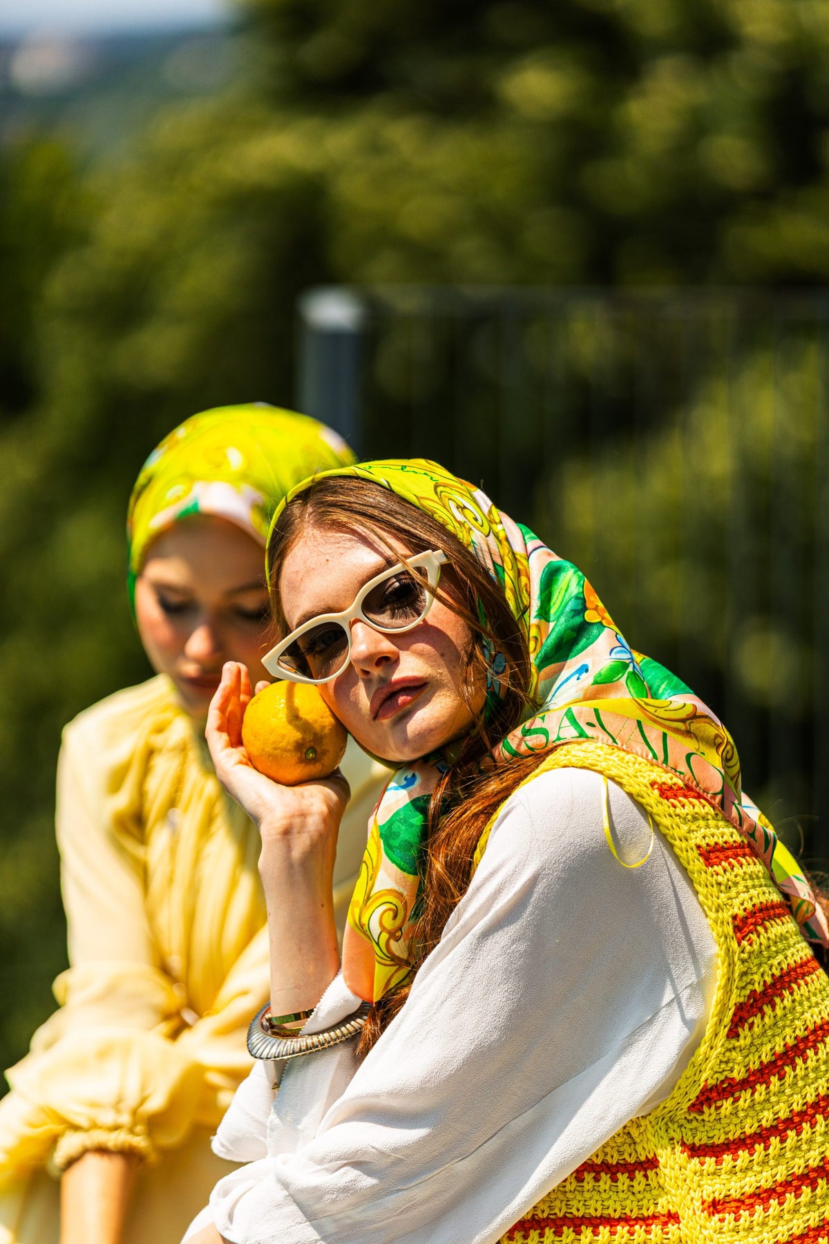 Limone Rosa Desen Eşarp