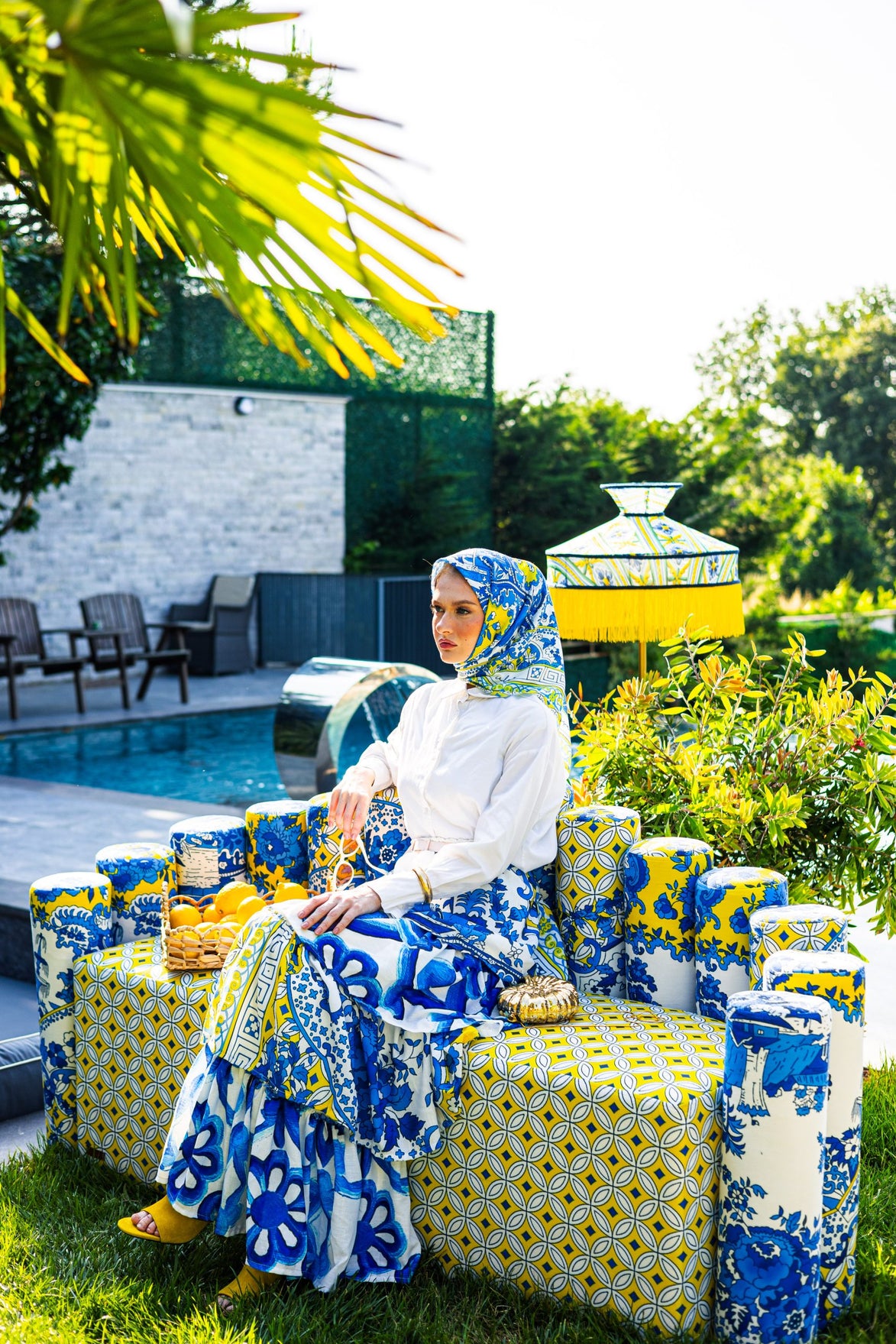 Cote De Azure Desen Eşarp