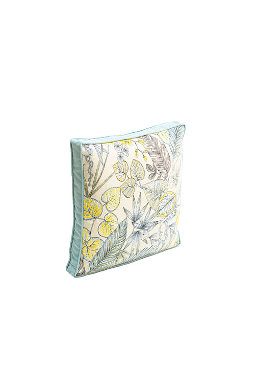 Yaprak Desenli Mint Outdoor Kırlent