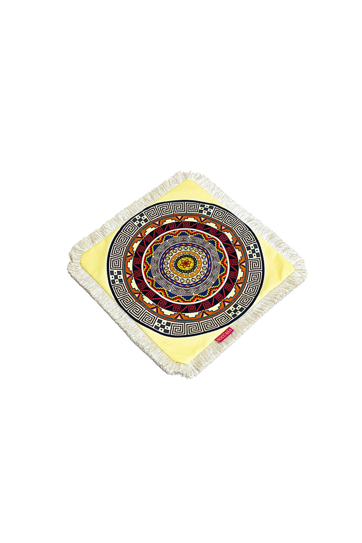 Etnik Mandala Püsküllü Kırlent