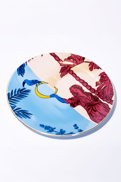 Signature Burgundy &amp; Blue Servis Tabak (2'li Set)