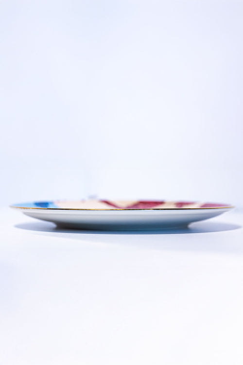 Signature Burgundy &amp; Blue Servis Tabak (2'li Set)