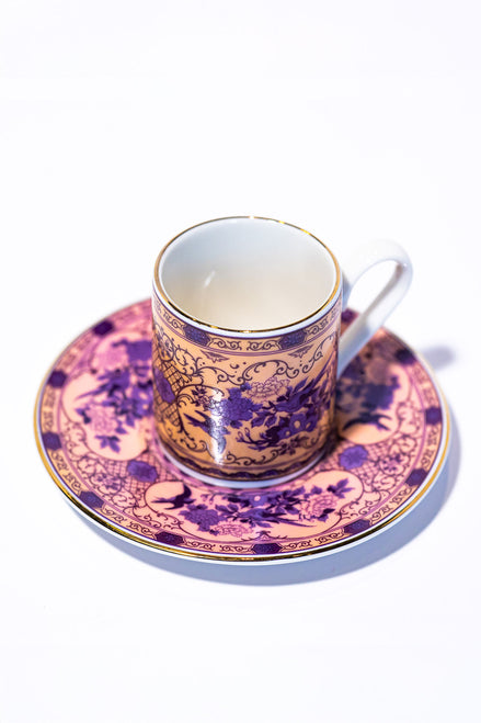 Eternal Lilac Rose Kahve Fincanı (2'li Set)