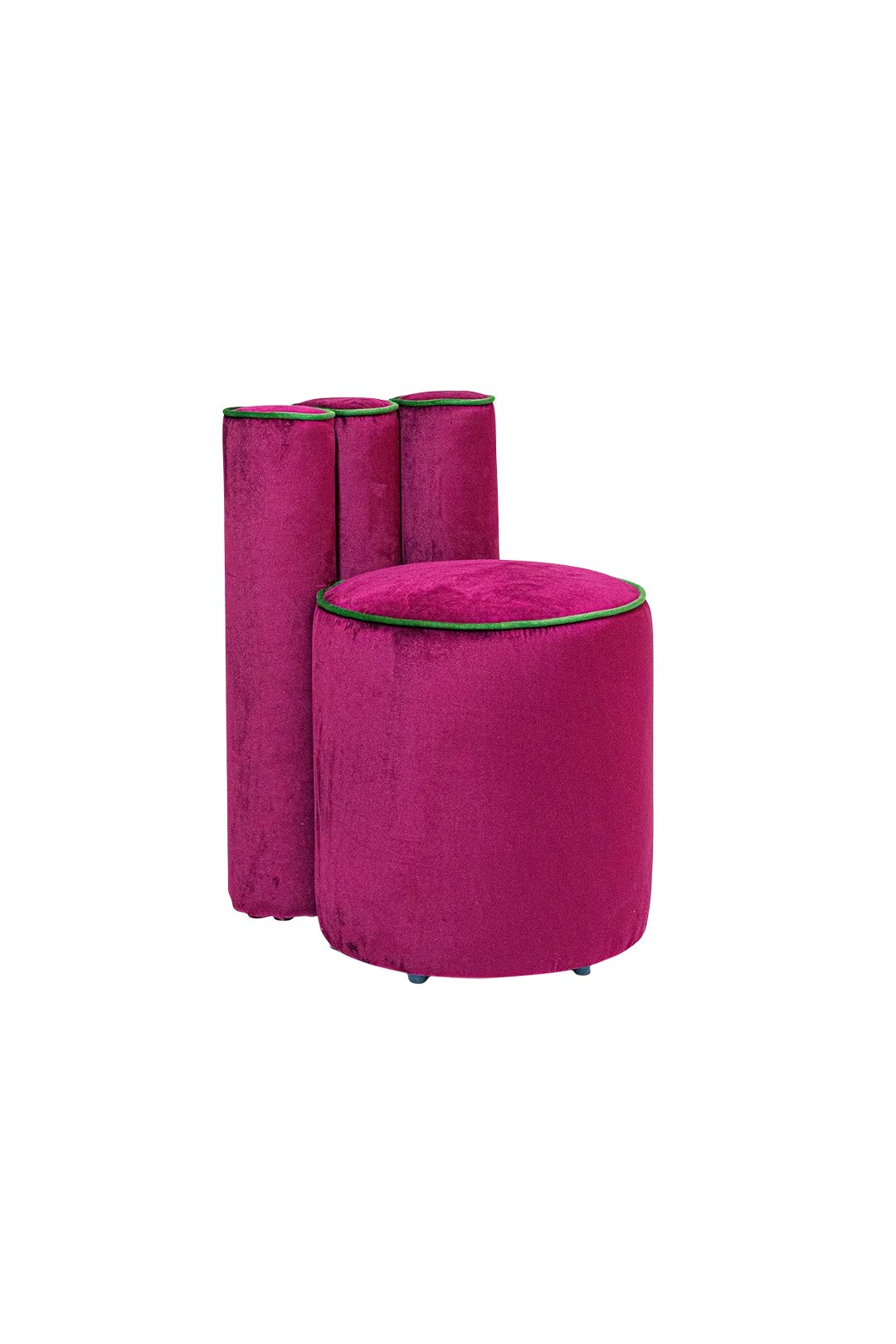 Özel Sırt Detaylı Pembe Puf