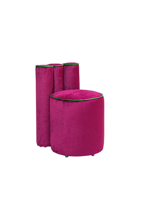 Özel Sırt Detaylı Pembe Puf