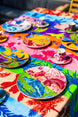Signature Yellow & Purple Servis Tabak (2'li Set)