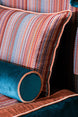Royal Loom Blue Zigzag Yatak Başlık Ve Bazası