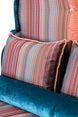 Royal Loom Blue Zigzag Yatak Başlık Ve Bazası