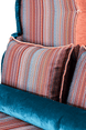 Royal Loom Blue Zigzag Yatak Başlık Ve Bazası
