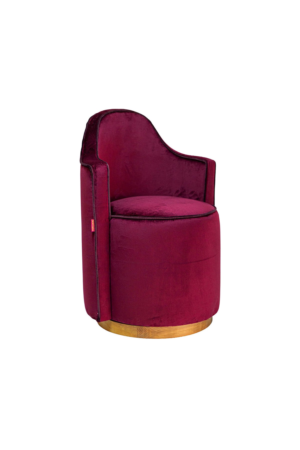 French Garden Bordo Sırt Destekli Puf