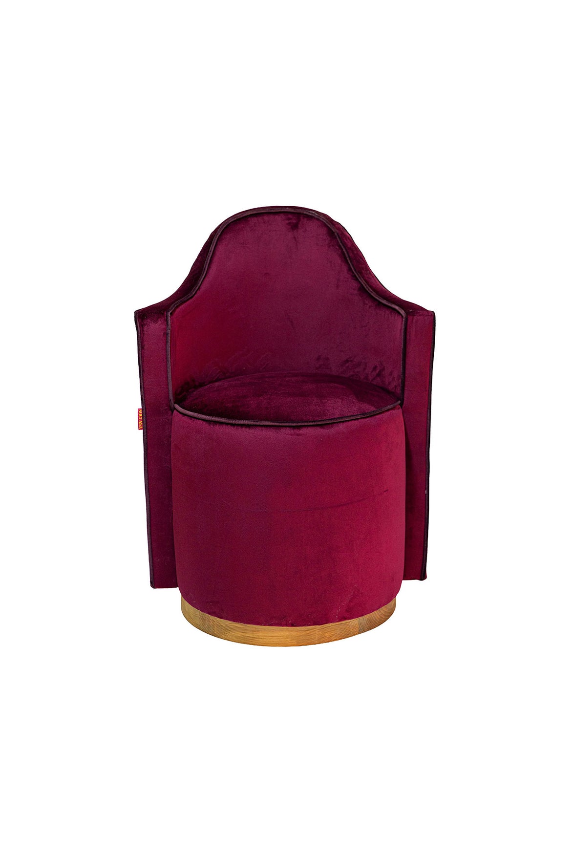 French Garden Bordo Sırt Destekli Puf