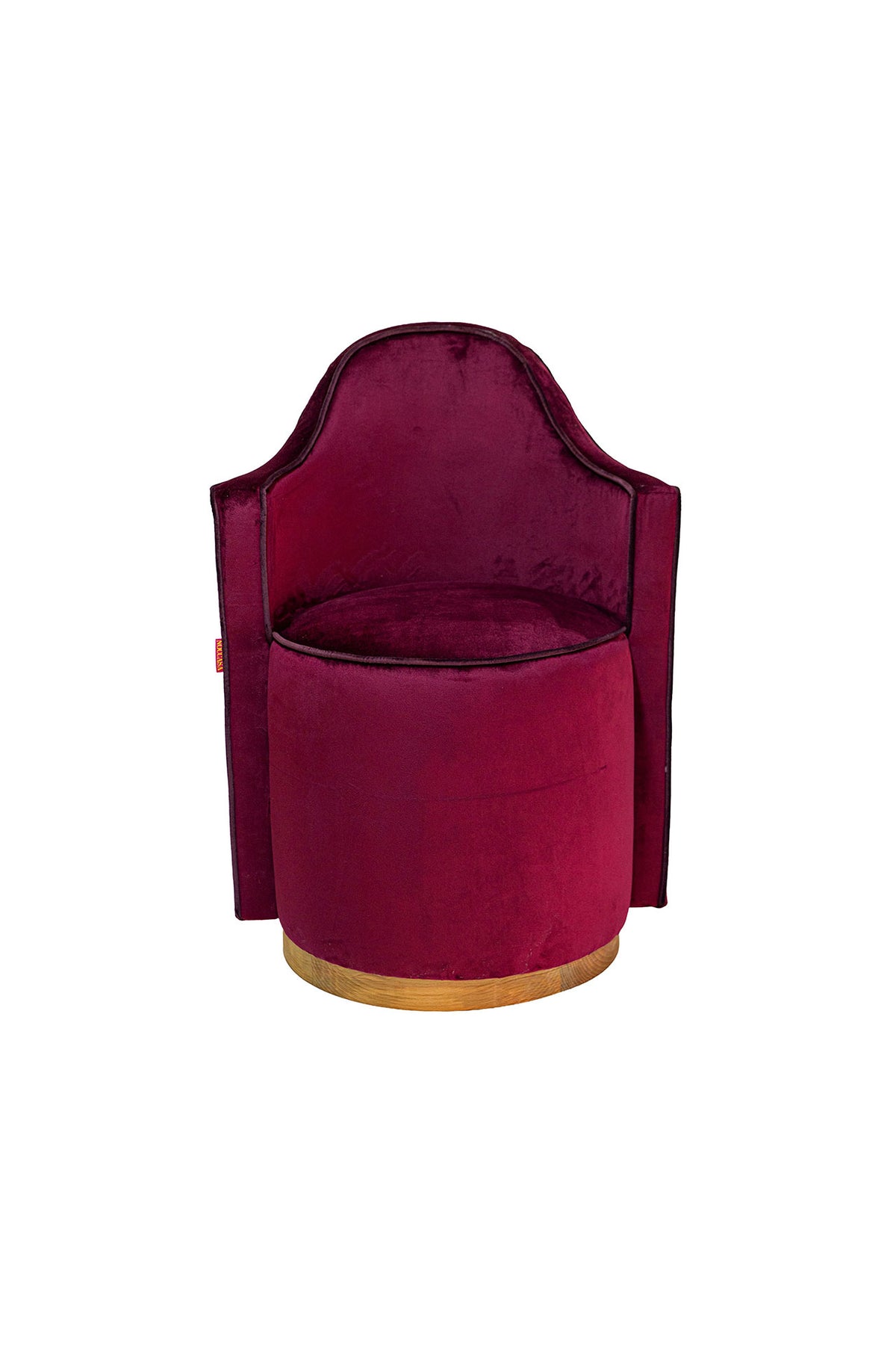 French Garden Bordo Sırt Destekli Puf
