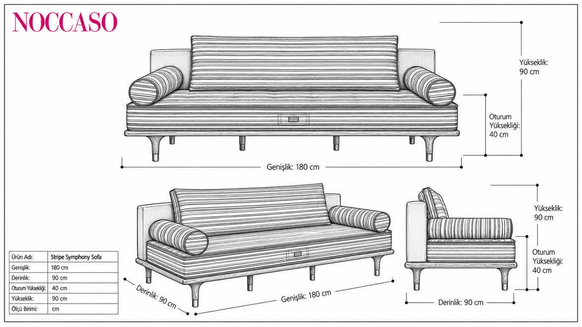 Stripe Symphony Sofa