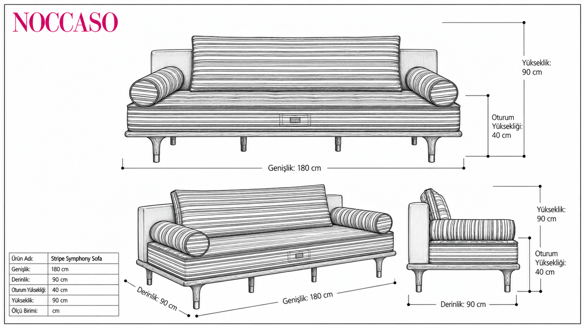 Stripe Symphony Sofa
