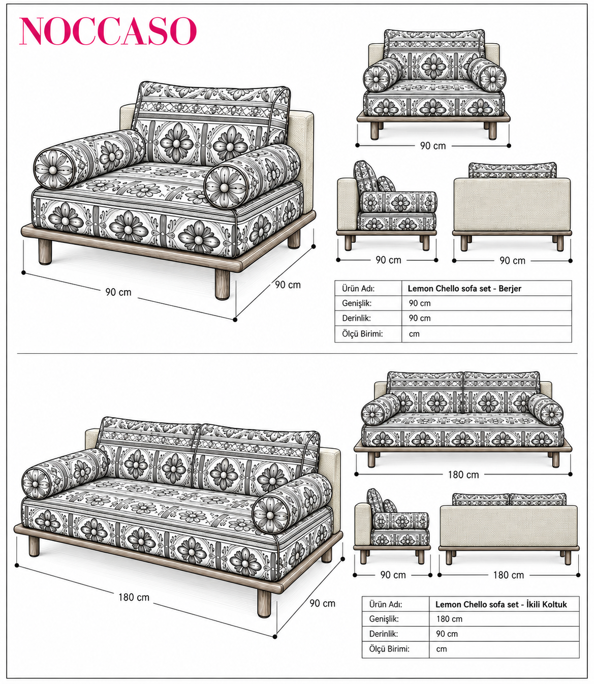 Lemon Chello Sofa Seti