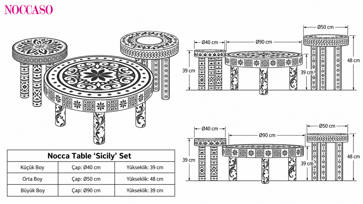 Nocca Table 'Sicily' Set