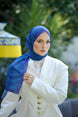 Monogram Desen Şal / Blue
