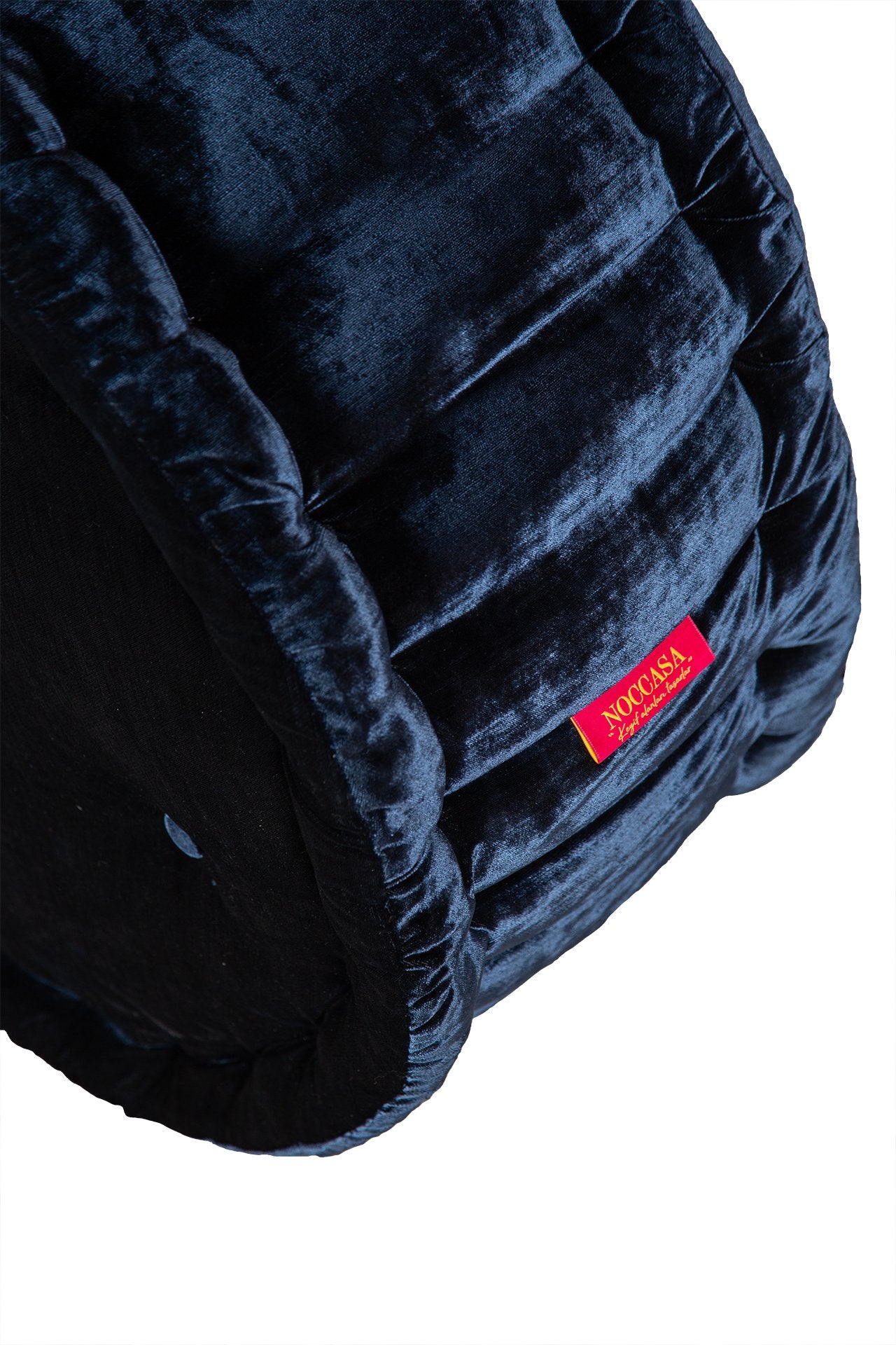 Macaron Pouff Navy İpek Kadife