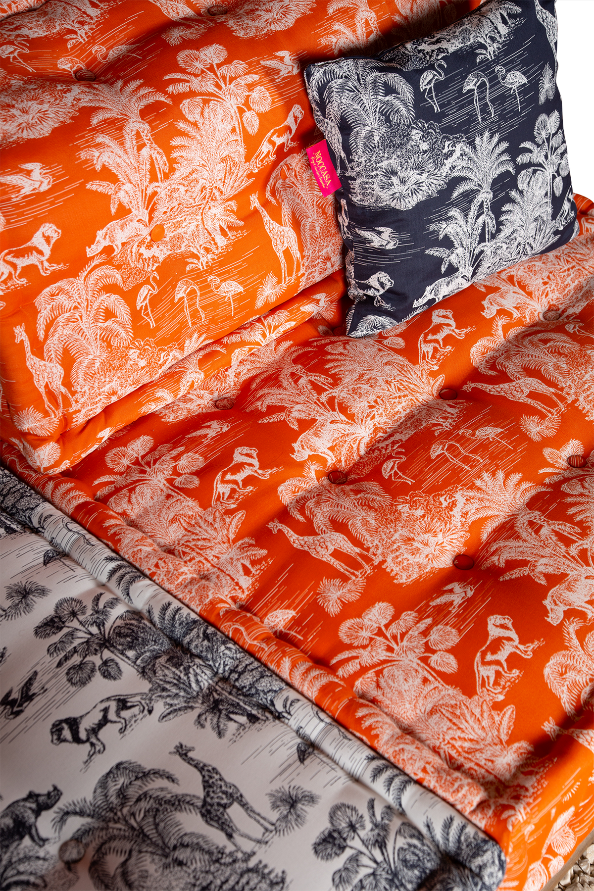 Majorelle Outdoor Sofa Set Navy-Blue & Orange