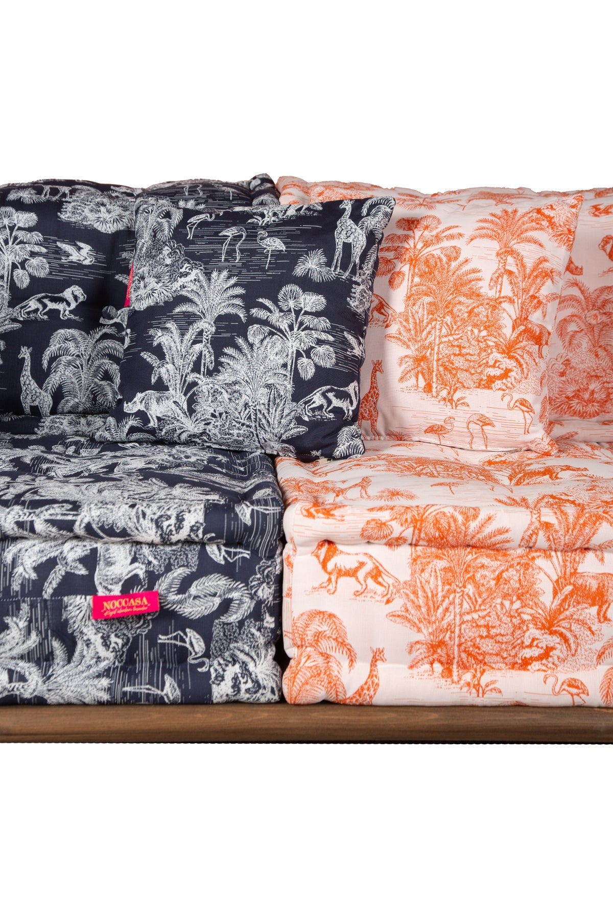 Majorelle Outdoor Sofa Set Navy-Blue & Orange