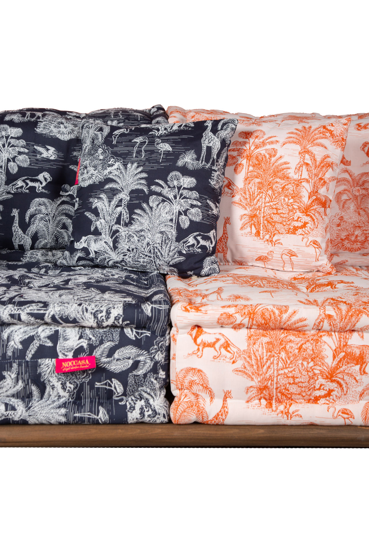 Majorelle Outdoor Sofa Set Navy-Blue & Orange