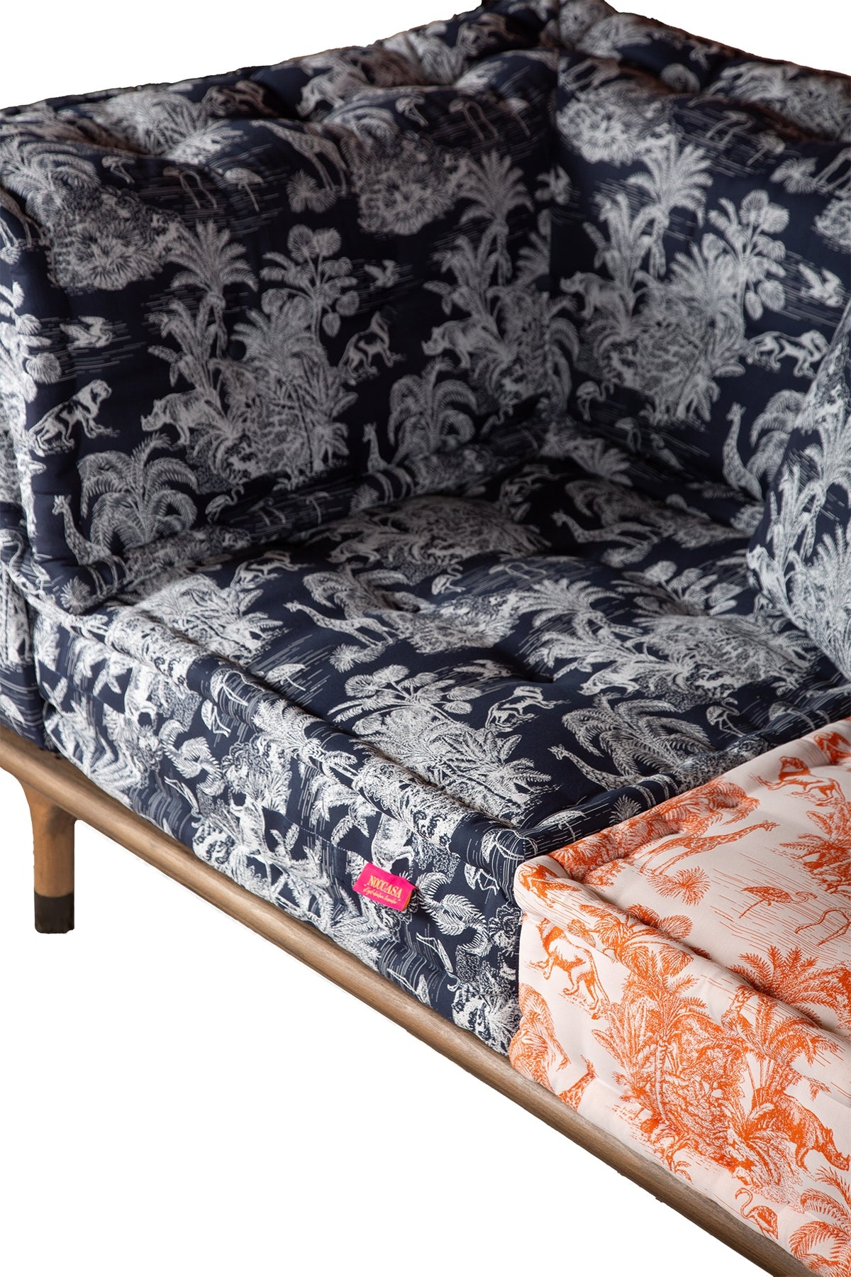 Majorelle Outdoor Sofa Set Navy-Blue & Orange