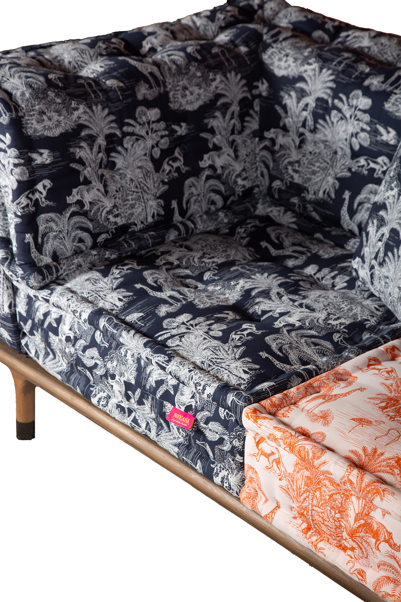 Majorelle Outdoor Sofa Set Navy-Blue & Orange