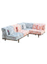 Majorella Outdoor Sofa Set Grey &amp; Orange