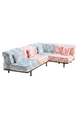 Majorella Outdoor Sofa Set Grey & Orange