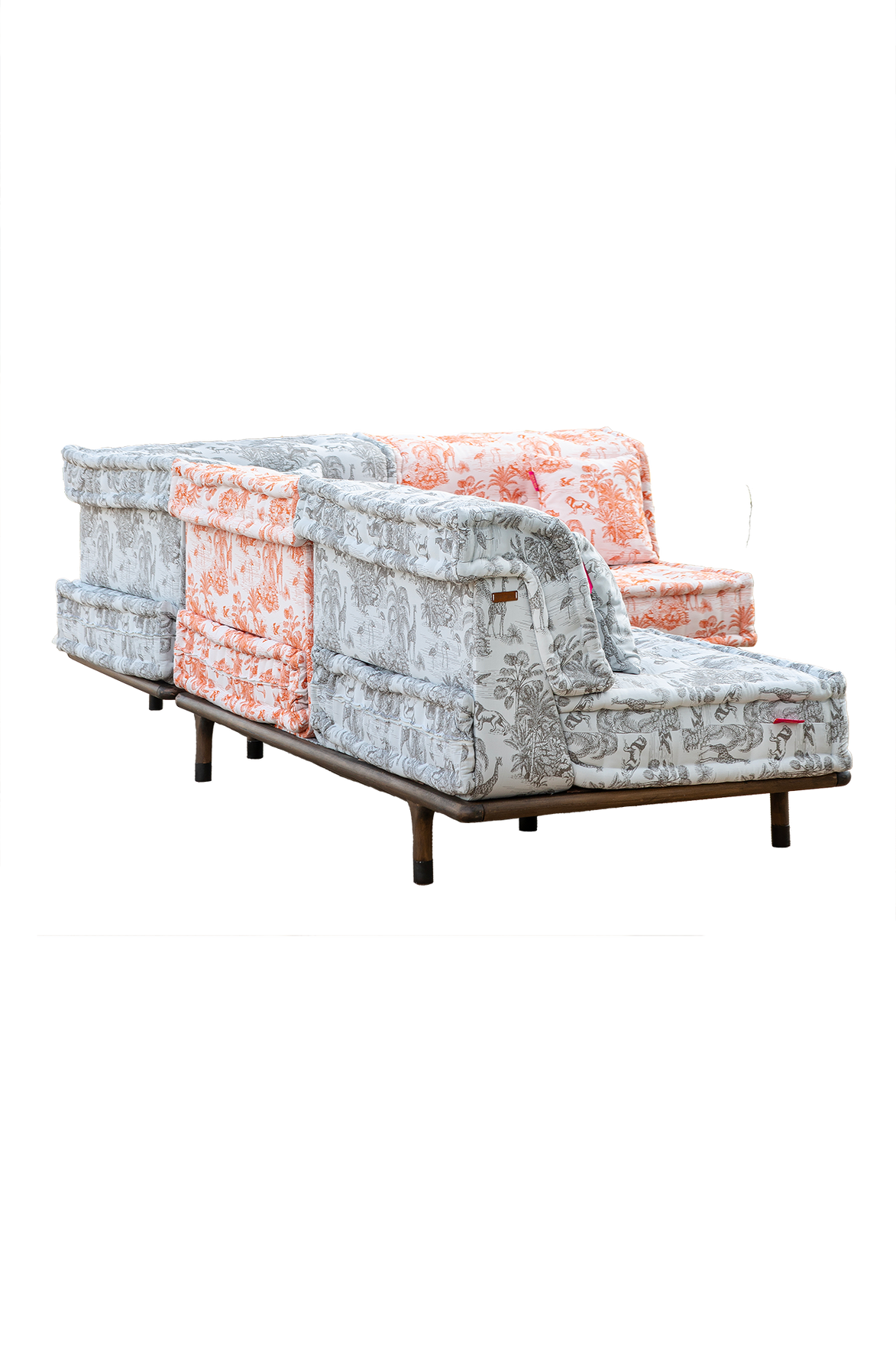 Majorella Outdoor Sofa Set Grey &amp; Orange